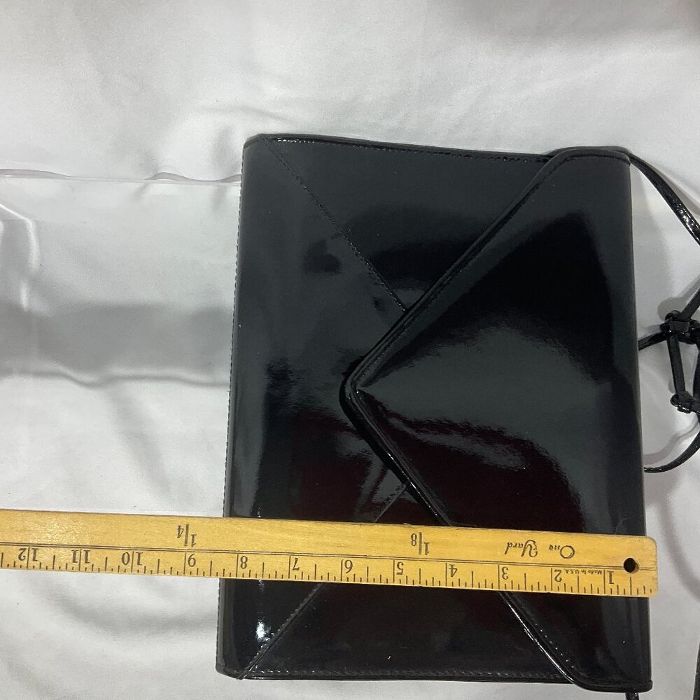 Vintage Furst College Patent "Leather" Envelope Purse Shoulder Bag - Picture 11 of 11